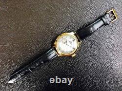 Omega antique wristwatch hand-wound back skeleton vintage pocket movement g95