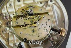 Original PATEK PHILIPPE Pocket Watch Movement & Porcelain Dial. Working! Ca 1895