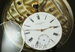 Original PATEK PHILIPPE Pocket Watch Movement & Porcelain Dial. Working! Ca 1895