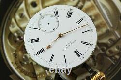 Original PATEK PHILIPPE Pocket Watch Movement & Porcelain Dial. Working! Ca 1895