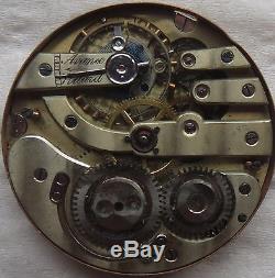 P. Moser XFine Pocket Watch movement & enamel dial stem to 3 running condition
