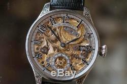 PATEK PHILIPPE & Co GENEVE MEN'S SKELETON POCKET WATCH MOVEMENT