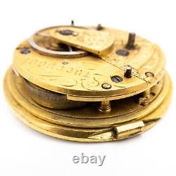 Partial Smart of Liverpool English Antique Fusee Pocket Watch Movement