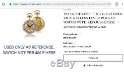 Patek Philippe 1880s small pocket watch movement w original cartouches dial 29mm