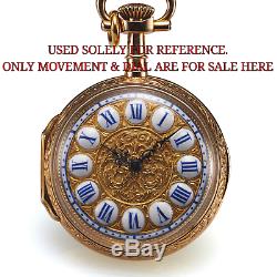 Patek Philippe 1880s small pocket watch movement w original cartouches dial 29mm