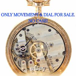 Patek Philippe 1880s small pocket watch movement w original cartouches dial 30mm