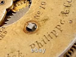Patek Philippe 43 mm Manual Wind Pocket Watch Movement for restoration or spare