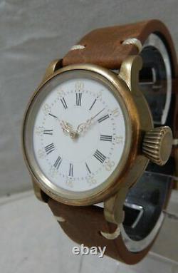 Patek Philippe Pocket Watch Movement In Hand Made Bronze 36mm Wrist Case c. 1883