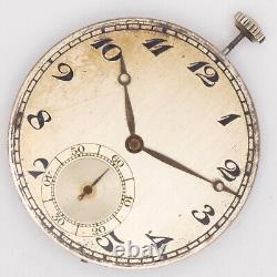 Paul Ditisheim 38.6 x 5.9 mm 18-Jewel Antique Pocket Watch Movement, Keeps Time