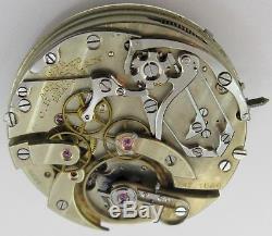 Pocket Watch C H Meylan split second adjusted movement OF 40 millimeters