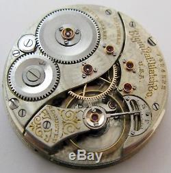Pocket Watch Elgin 12s movement 19 jewels adj. For parts. OF 24 & 12 Hour dial