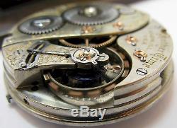 Pocket Watch Elgin 367 model 8 18s movement 21 jewels 5 adj. For parts. OF LS
