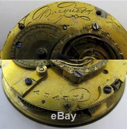 Pocket Watch French Movement, painted porcelain dial chain fusee. Project