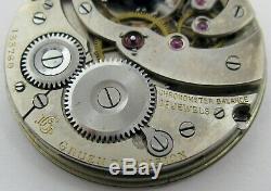 Pocket Watch Gruen Precision Movement chronometer balance 19 jewels adj. OF