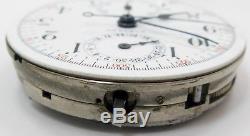 Pocket Watch Harvard Chronograph split second Movement 2 counters for parts