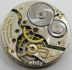 Pocket Watch Movement 16s Hamilton 974 P 17 jewels adjusted 2 tone Open Face c