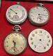 Pocket Watch Movement For Parts / Restore Lot X4