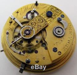 Pocket Watch Movement Geo. W. Welsh at New York, chain fusee & dustcover