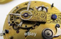 Pocket Watch Movement Geo. W. Welsh at New York, chain fusee & dustcover