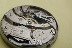 Pocket Watch Movement High Grade Marked Ryrie Bros Toronto agazis jewel (B153)