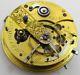 Pocket Watch Movement M. I. Tobias At Liverpool, Chain Fusee & Dustcover