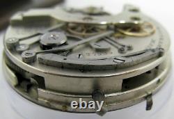 Pocket Watch Movement Waltham 1874 14s chronograph for project or parts. HC