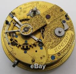 Pocket Watch Movement Wm. Barratt Holborn at London, chain fusee & dustcover