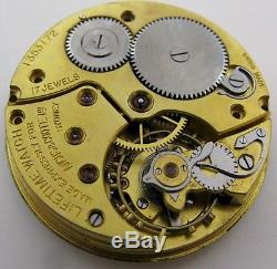 Pocket Watch Movement Zenith Angus & Coote Sydney 17 jewels 42 mm 16s HC