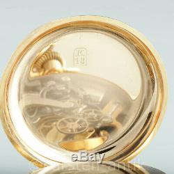 Pocket watch Fine Geneva chronograph experimental movement 18K gold