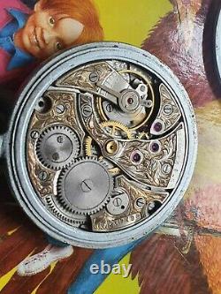 Pocket watch movement molnija 3602 15 rubies 1955 36,6 mm