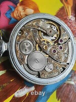 Pocket watch movement molnija 3602 15 rubies 1955 36,6 mm