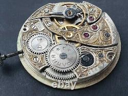 Pocket watch movement molnija 3602 15 rubies 1956 37mm