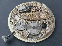 Pocket watch movement molnija 3602 15 rubies 1956 37mm