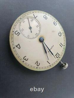 Pocket watch movement molnija 3602 15 rubies 1956 37mm