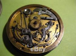 QUARTER REPEATER VERGE Fusee Swiss French Pocket Watch Movement Circa 1790