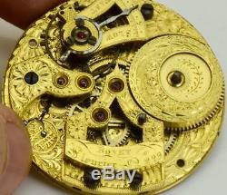 Qing Dynasty Bovet Chinese Duplex style engraved movement. RARE