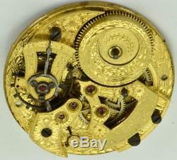 Qing Dynasty Bovet Chinese Duplex style engraved movement. RARE
