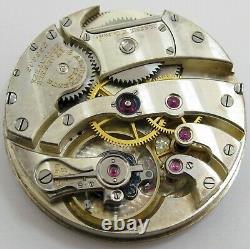 Quality Agassiz Pocket Watch Movement for parts. HC 43 mm fit Open Face
