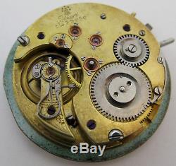 Quality Pocket Watch Movement 17 jewels for parts. HC