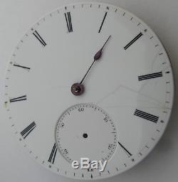 Quality Pocket Watch Movement HC for parts. Diam 45.7 mm Wolf tooth
