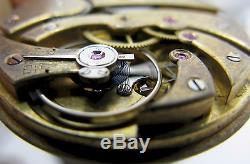 Quality Pocket Watch Movement LeRoy et Cie. Wolf tooth ratchet wheel. OF