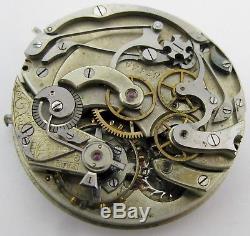 Quality chronograph Pocket Watch Movement for parts. OF diam. 43.1 mm