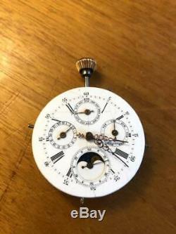 Quantiemes Perpetual Moonphase Calendar Pocket Watch Movement