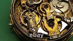 Quarter Repeater Chronograph Full Calendar Pocket Watch Movement Running