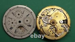 Quarter Repeater Chronograph Full Calendar Pocket Watch Movement Running