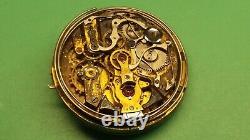 Quarter Repeater Chronograph Full Calendar Pocket Watch Movement Running