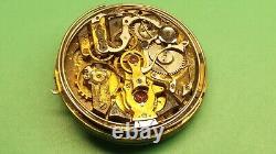 Quarter Repeater Chronograph Full Calendar Pocket Watch Movement Running