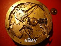 Quarter Repeater Chronograph Pocket Watch Movement Swiss To Repair or Parts