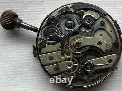 Quarter Repeater & Chronograph Pocket Watch movement & dial 54,5 mm. In diameter
