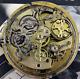 Quarter Repeater Chronograph Hunter Pocket Watch Movement + Enameled Dial